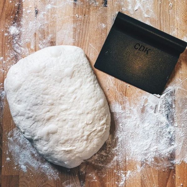 Campbells Dough Scraper and Knife with dough